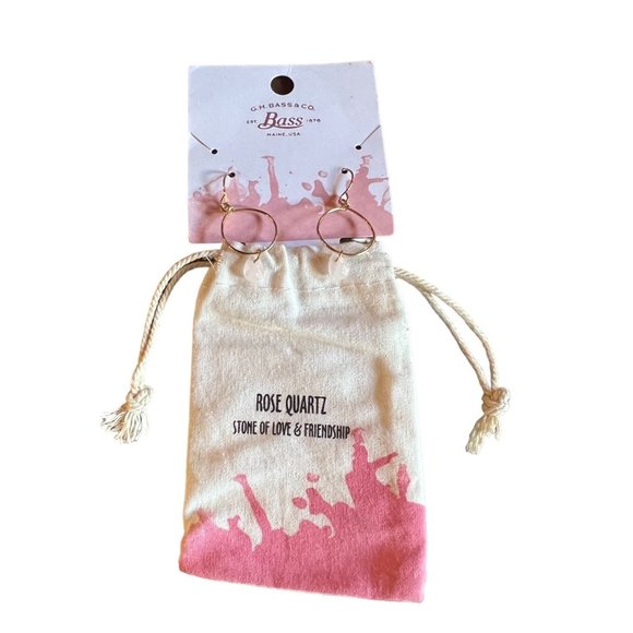 GH Bass Co Jewelry - GH Bass Co Rose Quartz Stone Earrings Love Friendship
